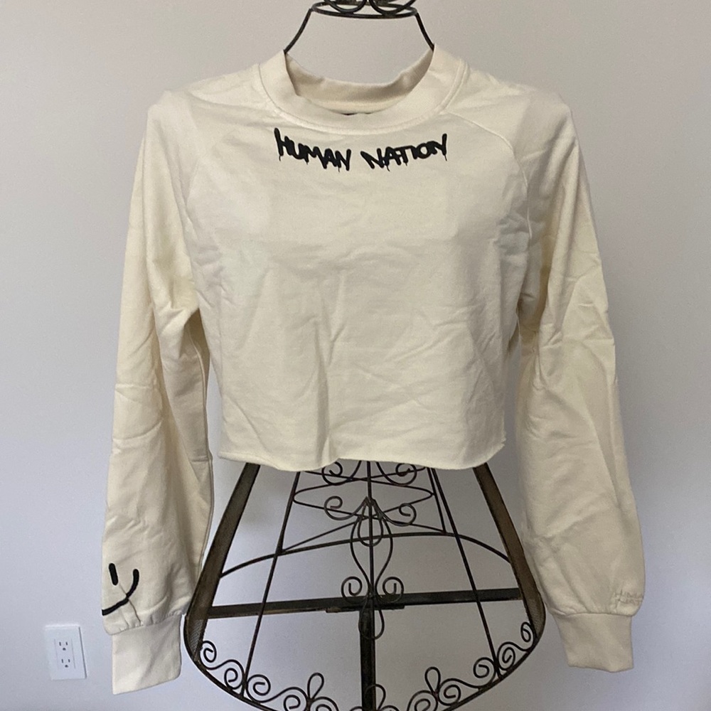Human nation cropped sweater. BNWT